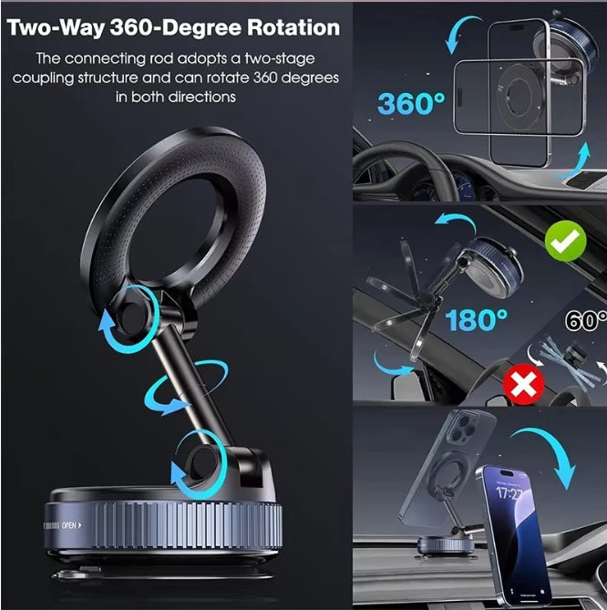 Vacuum Magnet Car Bracket